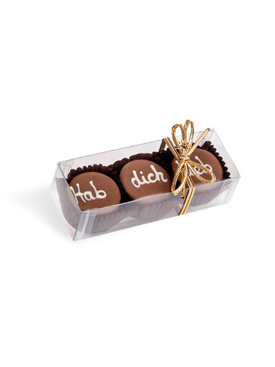 Viba 3er Nougatpralinen Hab Dich lieb, 40 g