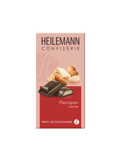 Heilemann Marzipan in Edelbitter-Schokolade, 100 g