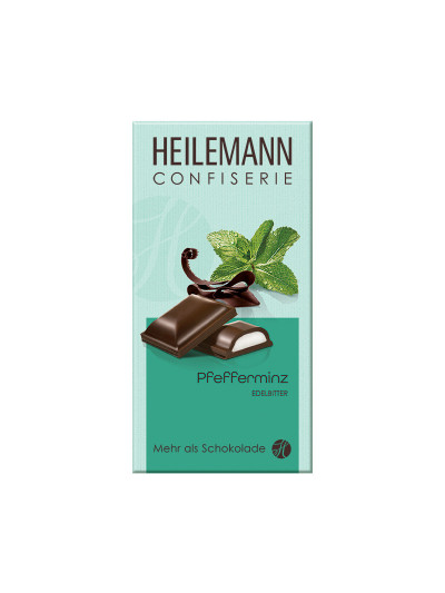 Heilemann Pfefferminz in Edelbitter-Schokolade, 100 g