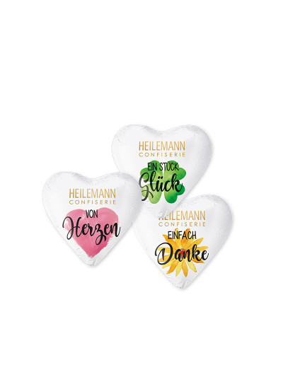 Heilemann Grußherzen Edelvollmilch, 3-fach sortiert, 30 g