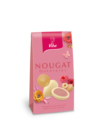 Viba Himbeer Nougat Eier im Beutel, 114 g