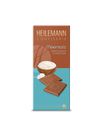 Heilemann Meersalz Edelvollmilch-Schokolade, 80 g