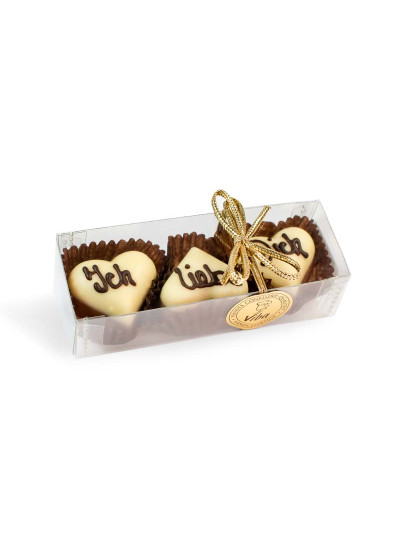 Viba 3er Nougatpralinen Ich liebe Dich, 36 g