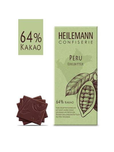 Heilemann Ursprungs-Schokolade Peru 64 % Edelbitter, 80 g