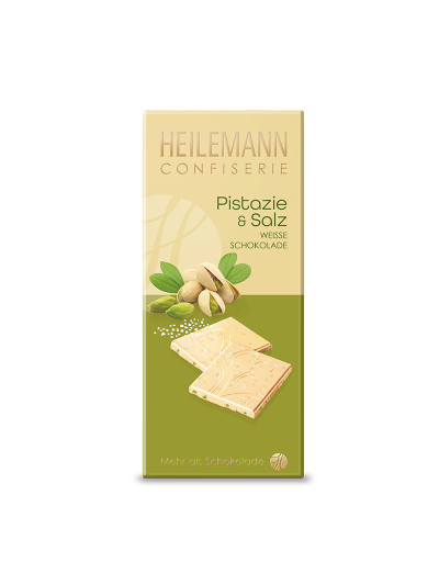 Heilemann Pistazie & Salz weiße Schokolade, 80 g