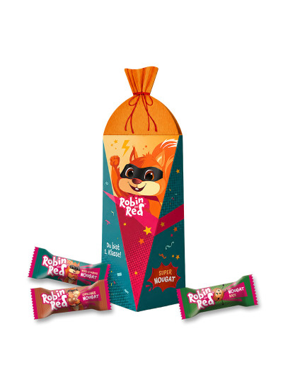 Viba Robin Red Superhelden-Nougat Schultüte, 100 g