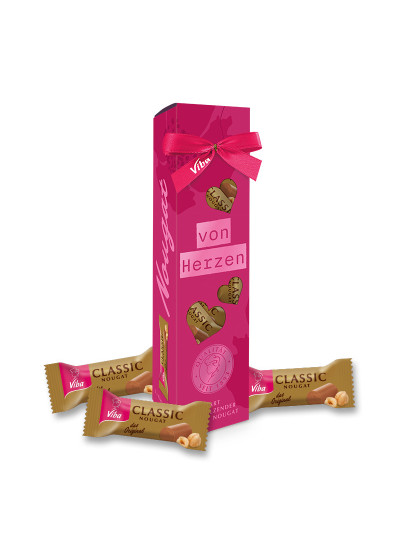 Viba Genusszeit „VON HERZEN“ mit Nougat, 60 g