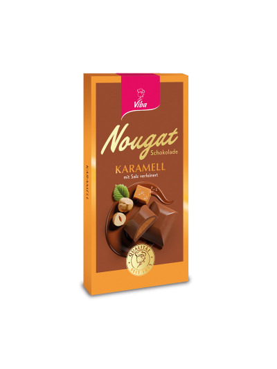 Viba Nougat-Tafelschokolade Karamell Salz, 100 g