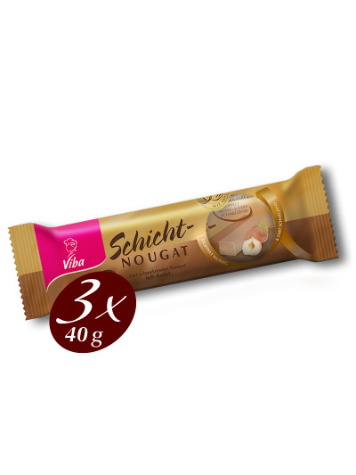 Viba Schicht-Nougat Jumbo 3er Pack, 120 g