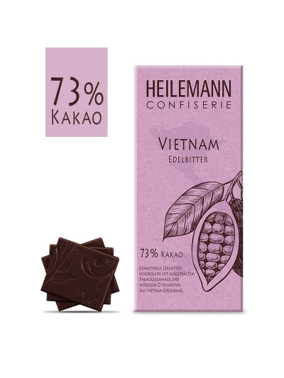 Heilemann Ursprungs-Schokolade Vietnam 73 % Edelbitter, 80 g